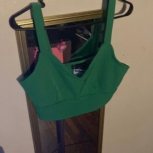 Sexy green crop top